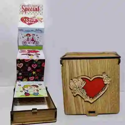 Sweet Heart Wooden Box with Card