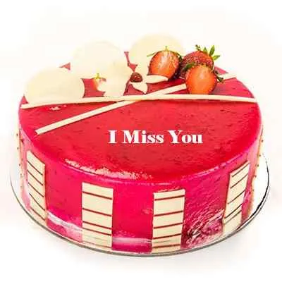 Miss You Strawberry Cake