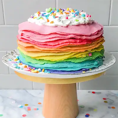 Rainbow Crepe Cake