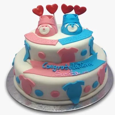 Two Tier Anniversary Theme Designer Cake  Avon Bakers