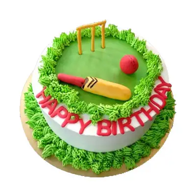 Veg Cricket Theme Cake 