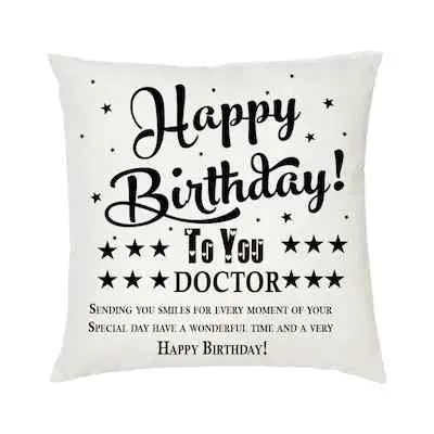 Happy Birthday Doctor Cushion