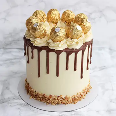 Eggless Ferrero Rocher Fondant Cake