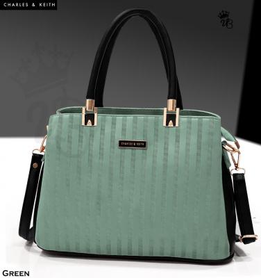 Green CHARLES & KEITH Compartments Handbag