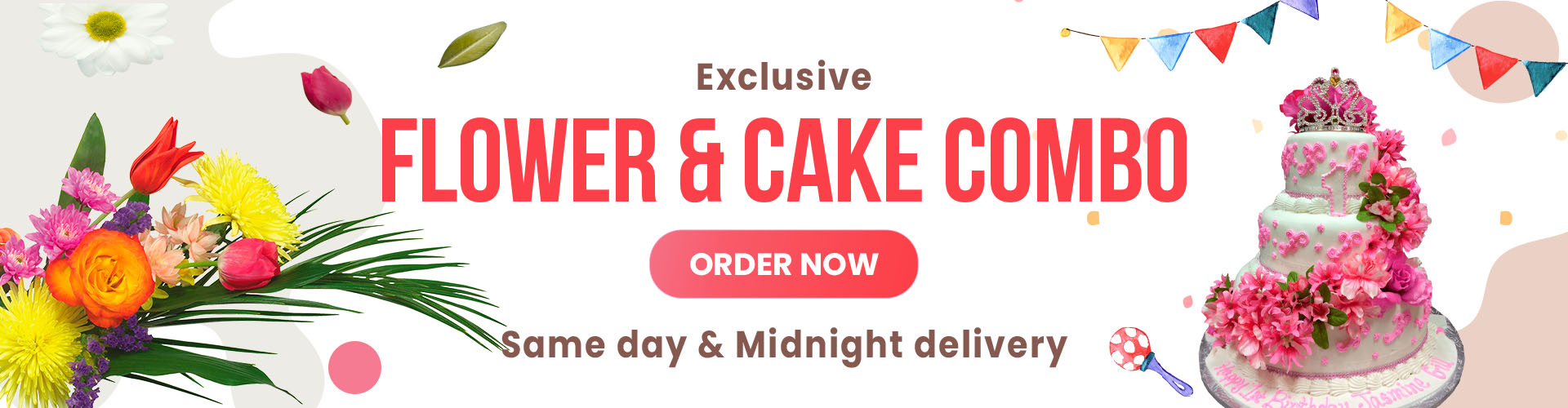Cake Flowers Combo